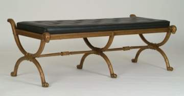 Pair of Cast Bronze Benches 